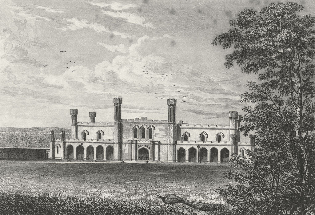 LINCS. Co Hall Lincoln. Saunders Peacock 1836 old antique print picture